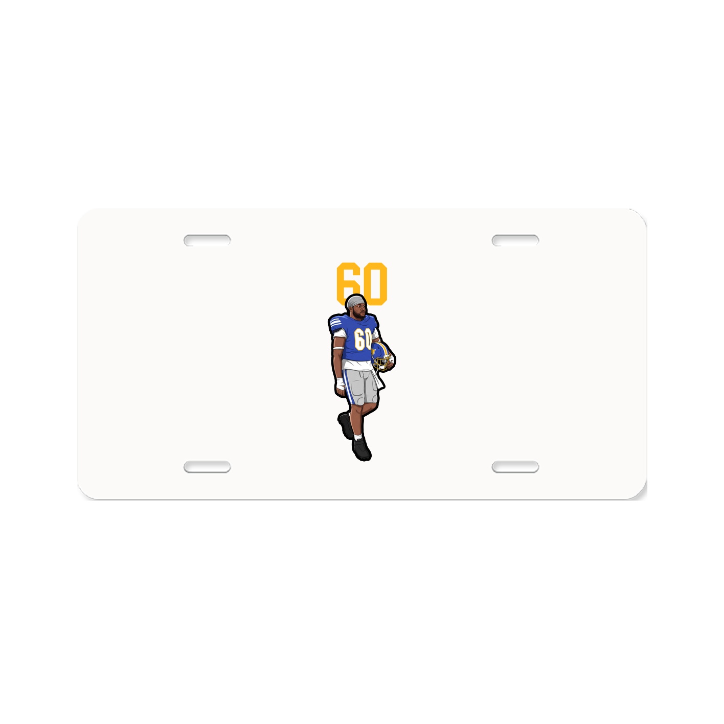 License Plate — Number Top in Classic