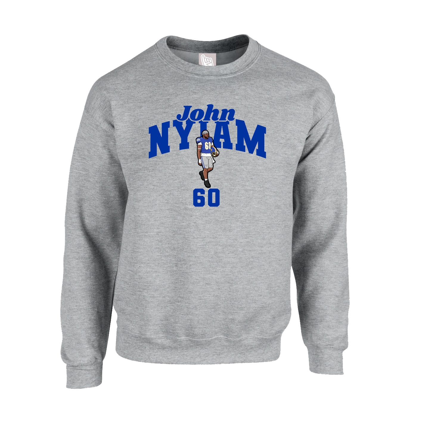 Fleece Crew — Signature Arch in Grey