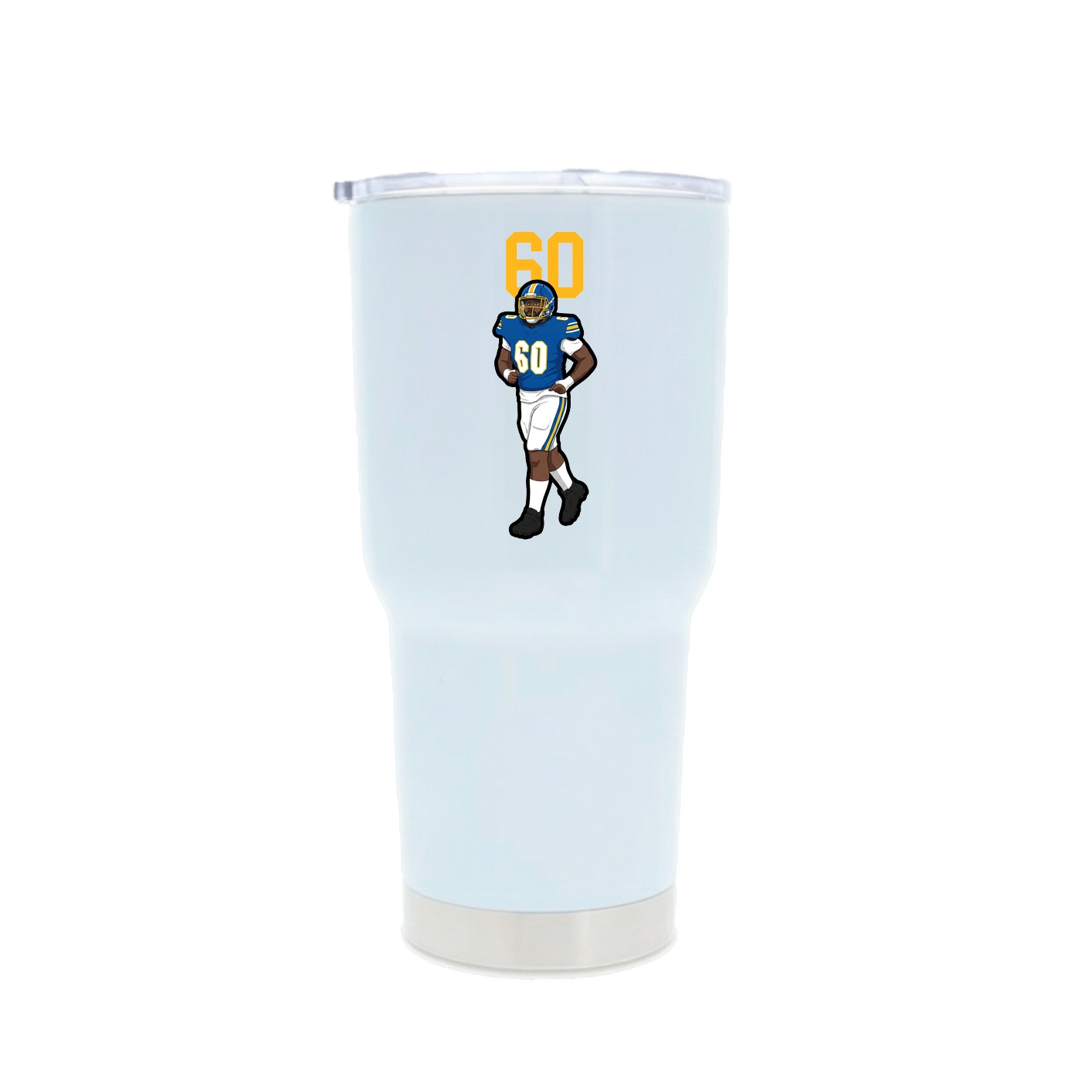 30oz Stainless Steel Tumbler — Number Top in White