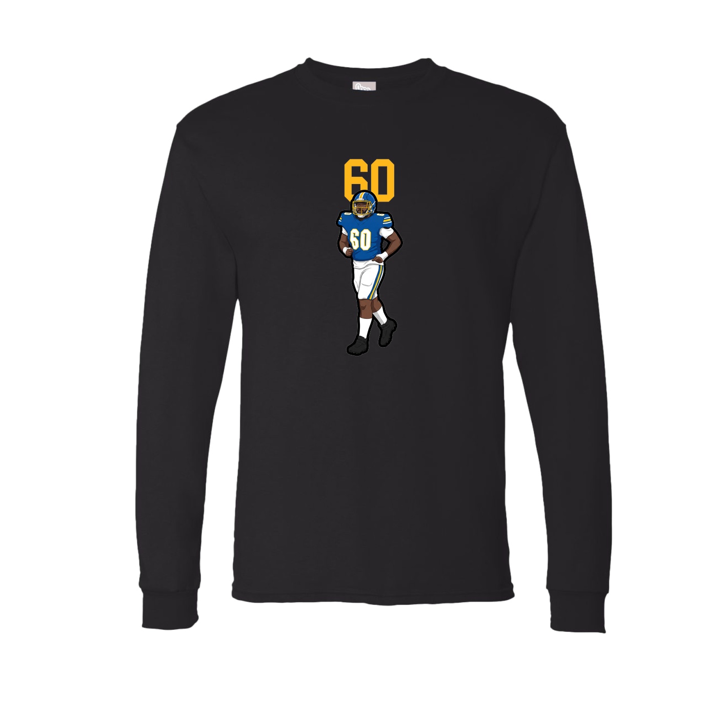 Long Sleeve Tee — Number Top in Black