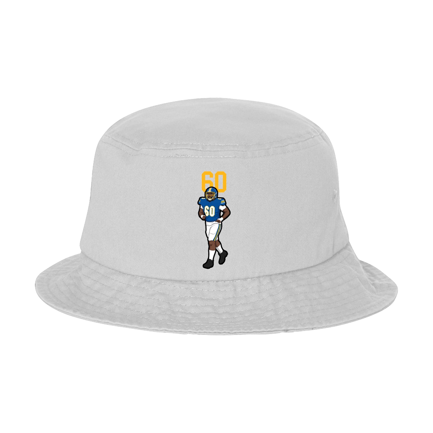 Bucket Cap — Number Top in White