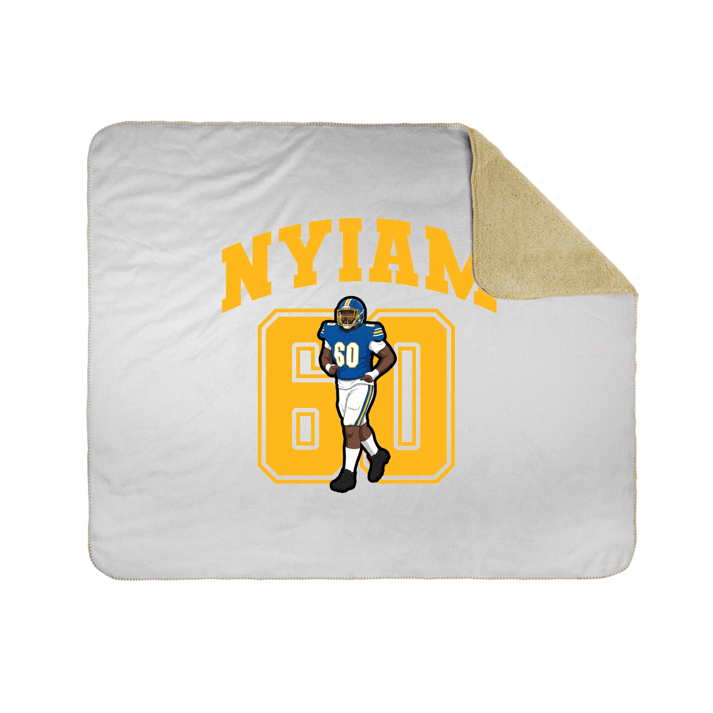 Throw Blanket — Number in White