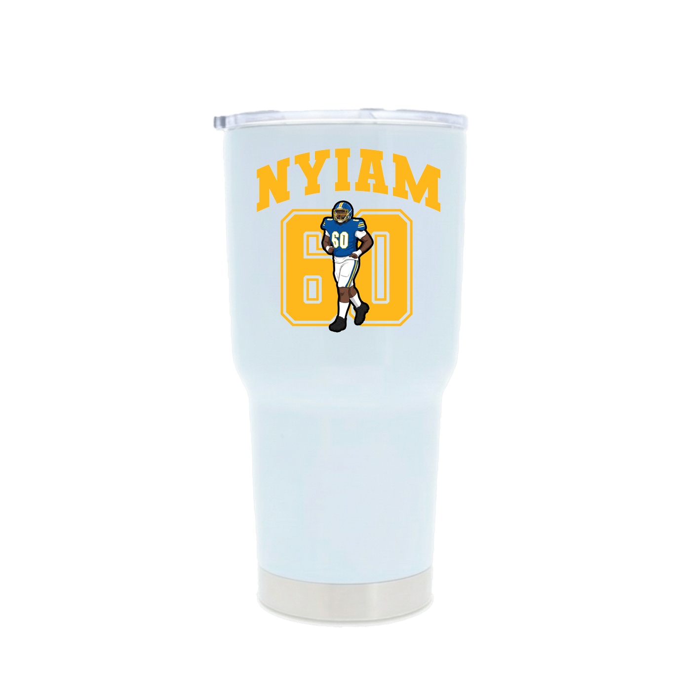 30oz Stainless Steel Tumbler — Number in White
