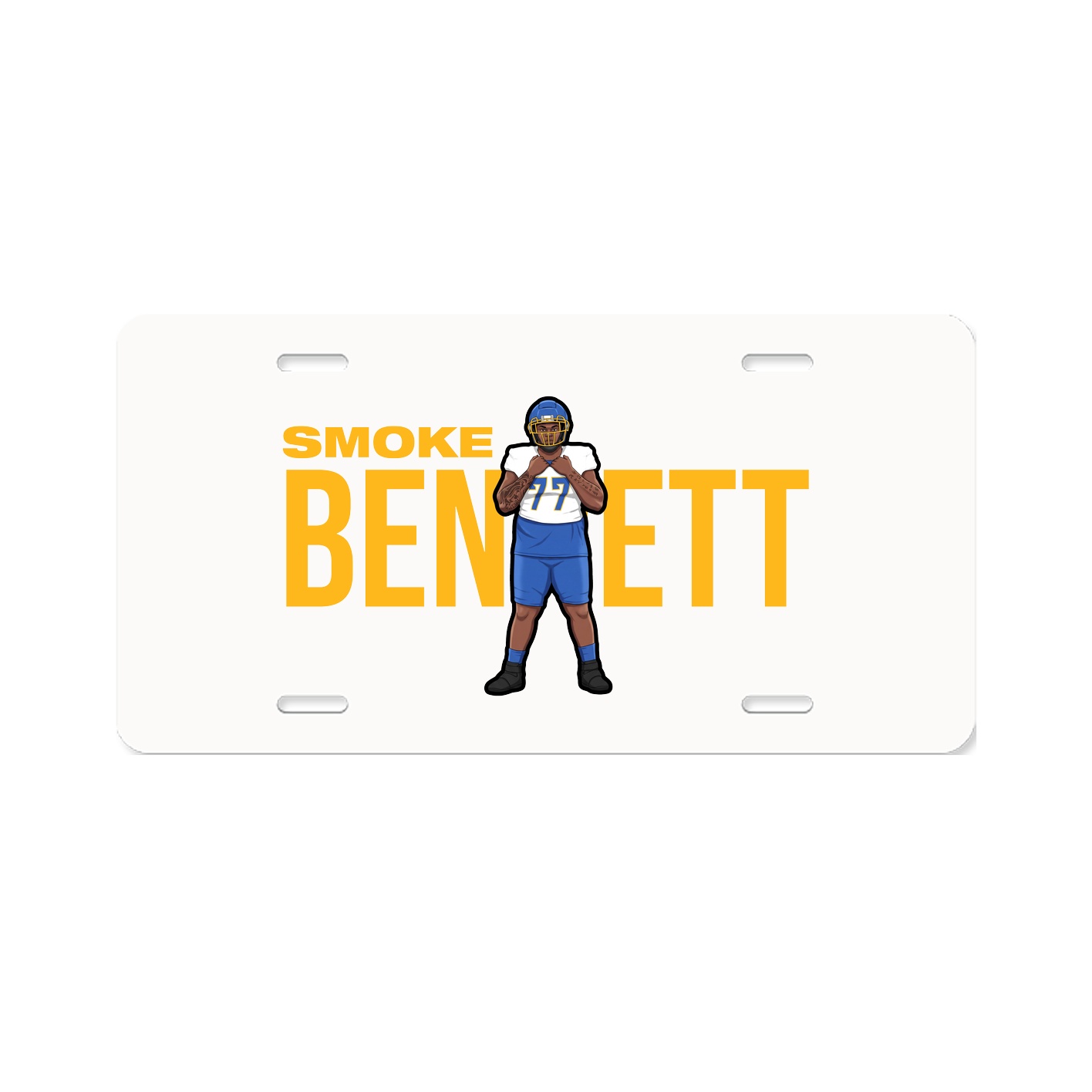 License Plate — Player Name in Classic