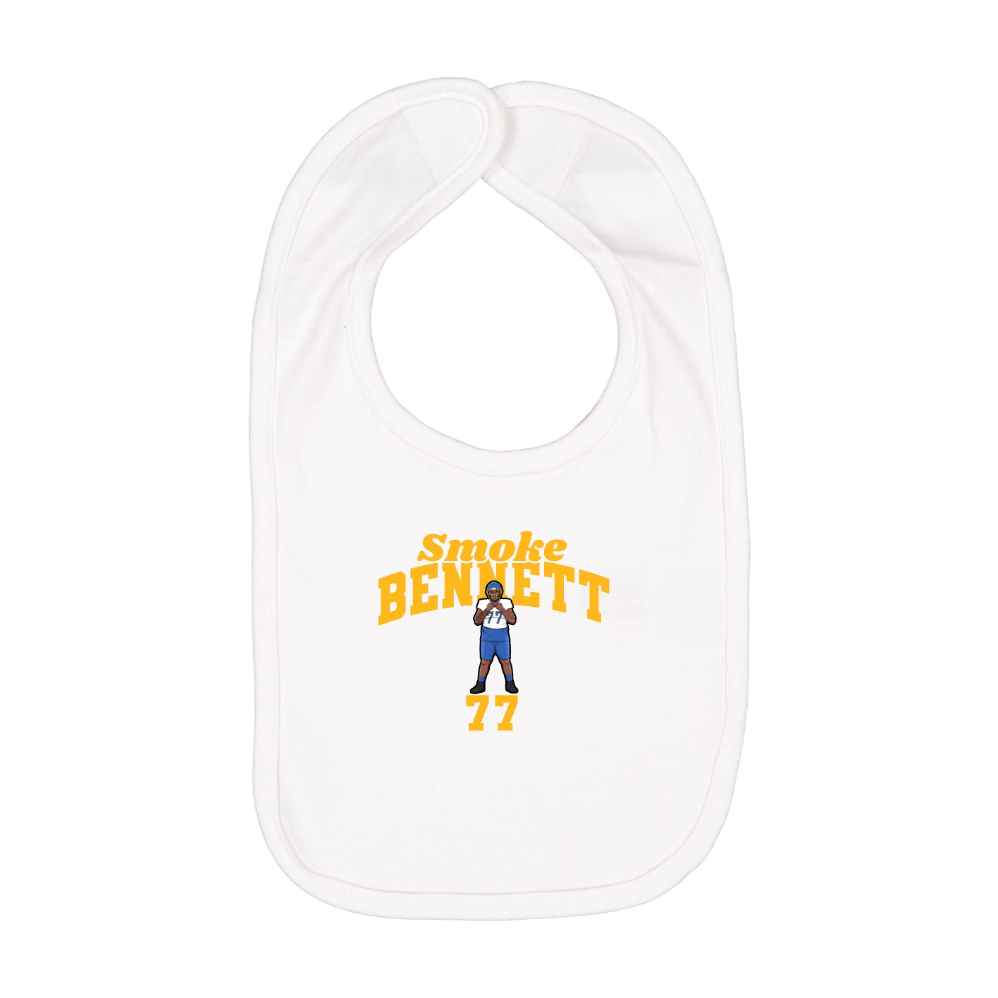 Infant Bib — Signature Arch in White