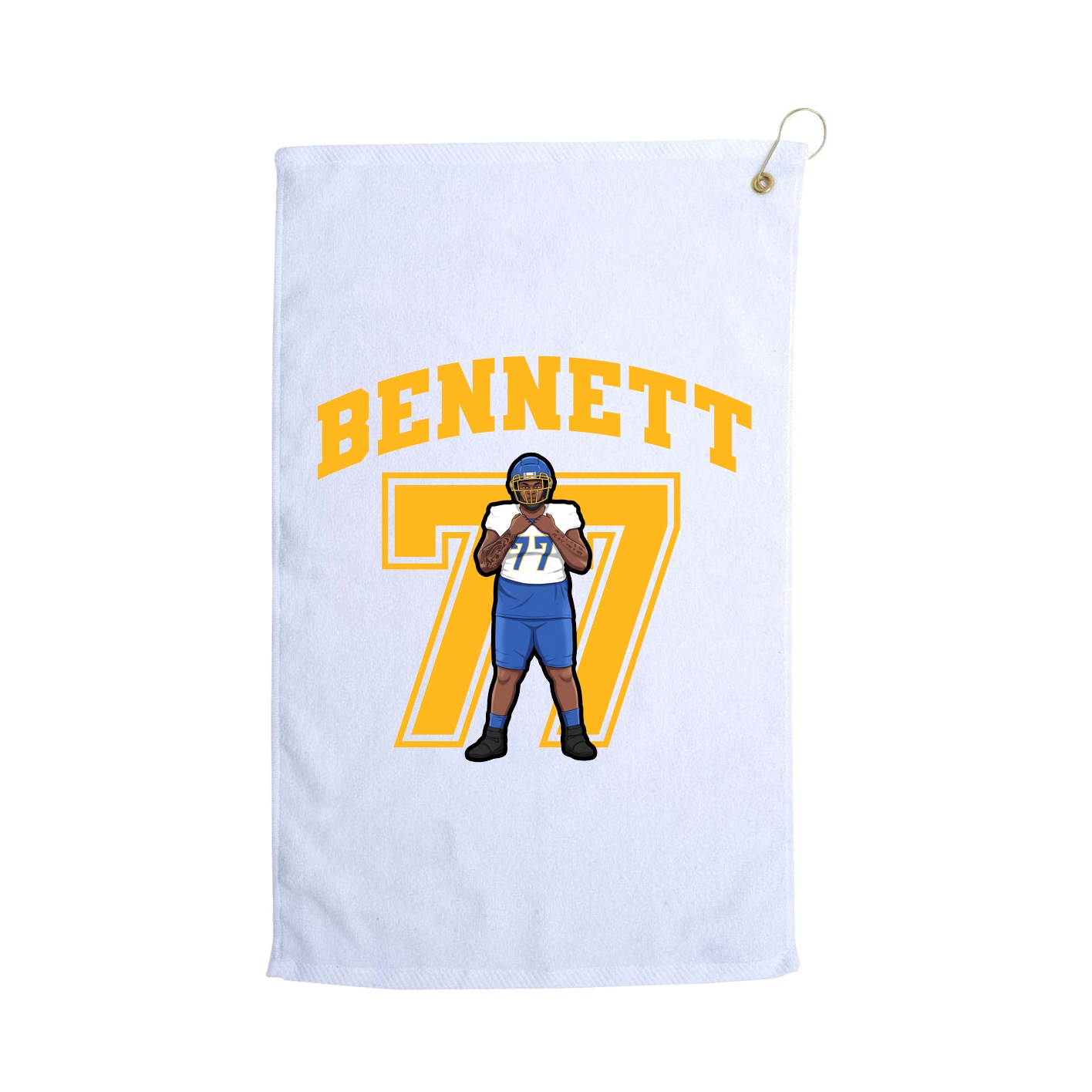 Golf Towel — Number in White