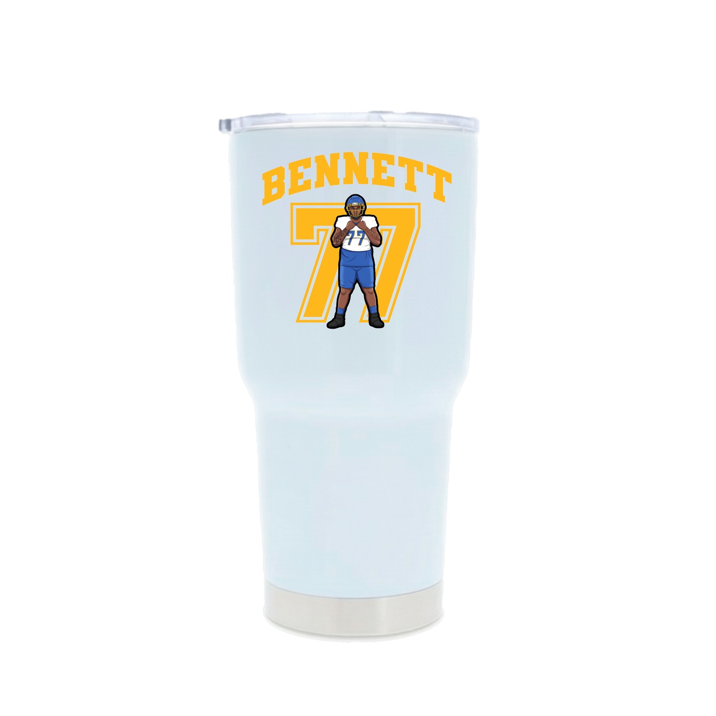 30oz Stainless Steel Tumbler — Number in White