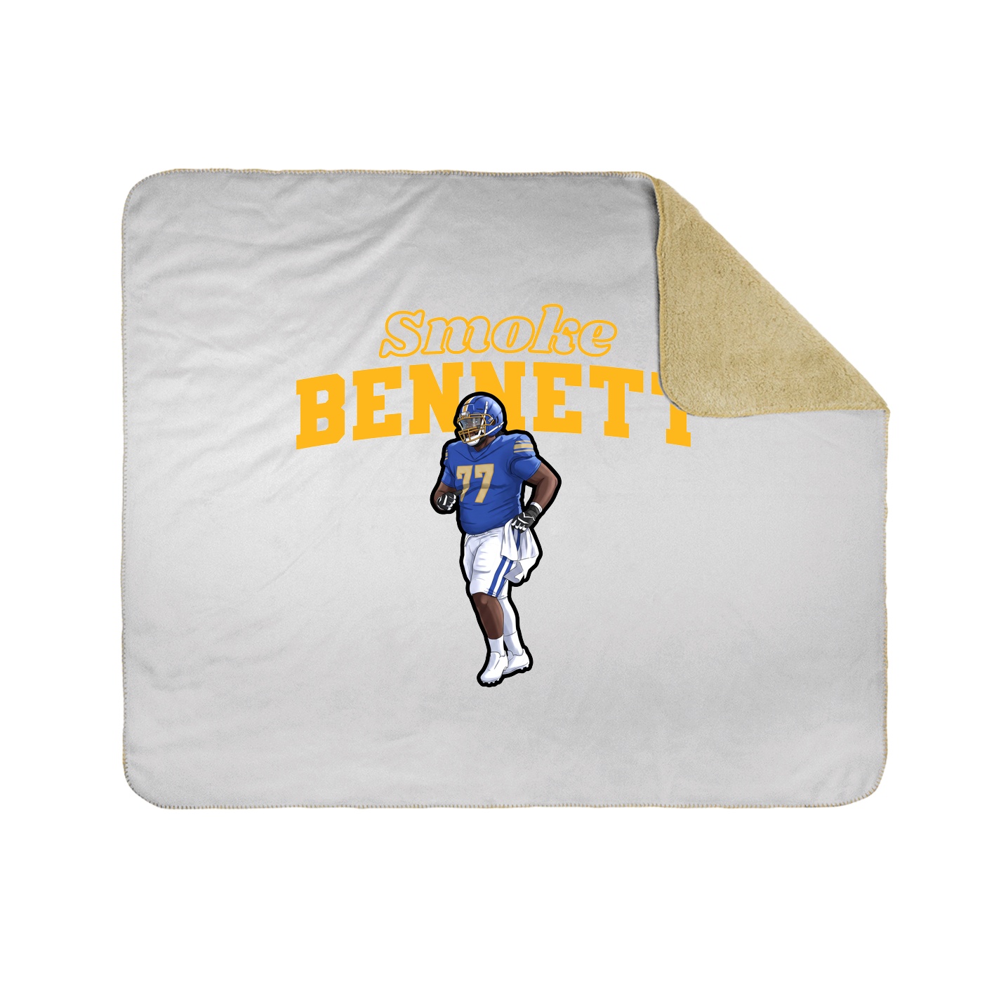 Throw Blanket — Name Arch in White