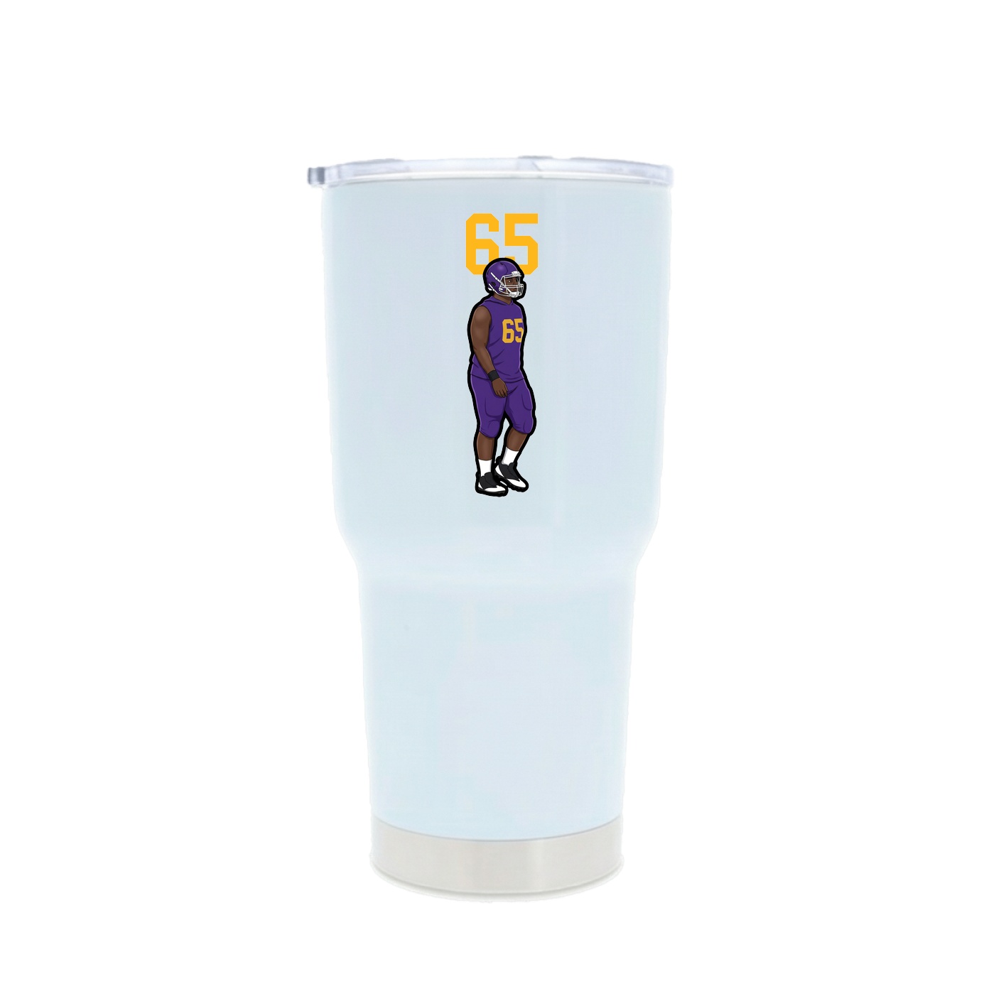 30oz Stainless Steel Tumbler — Number Top in White