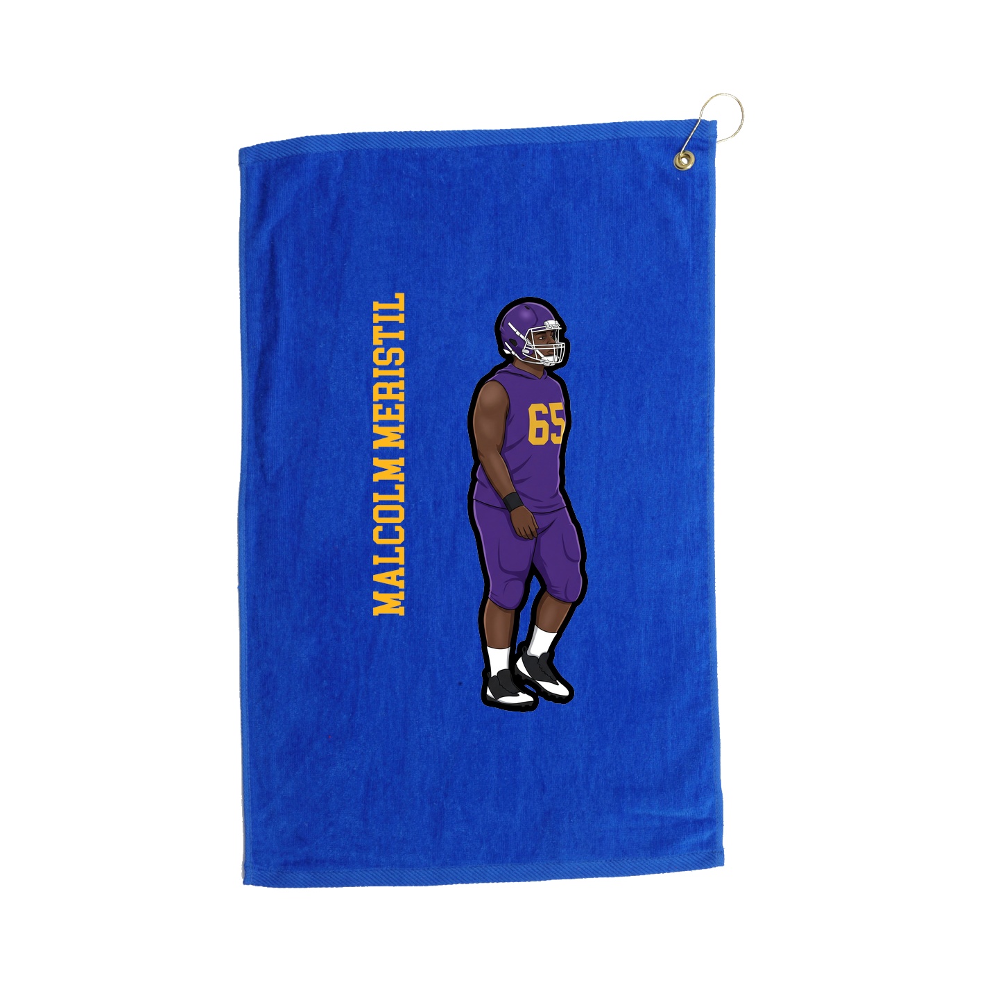 Golf Towel — Name Vertical in Royal