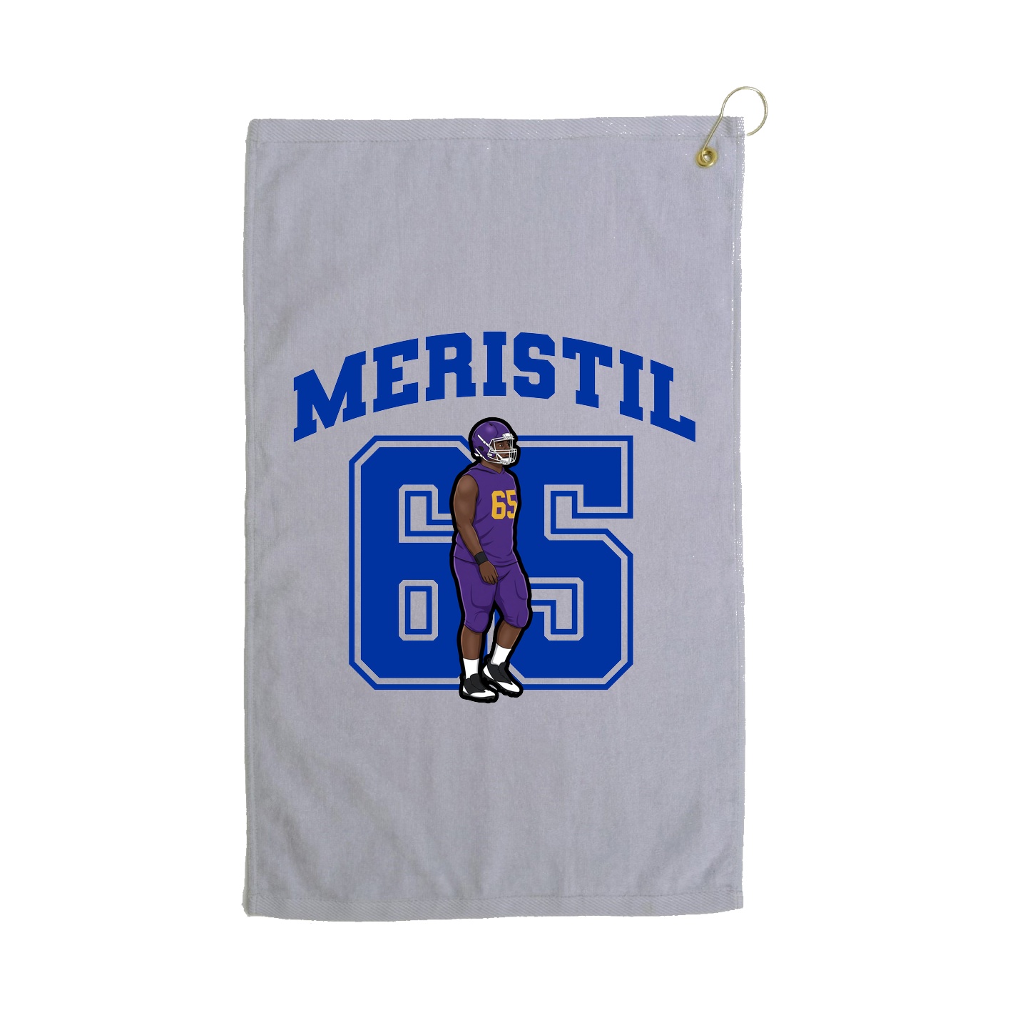 Golf Towel — Number in Grey