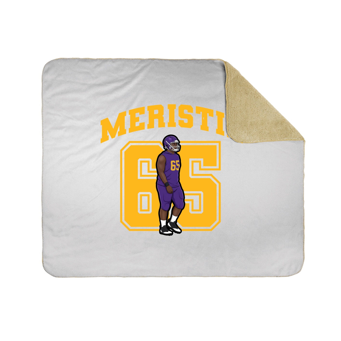 Throw Blanket — Number in White