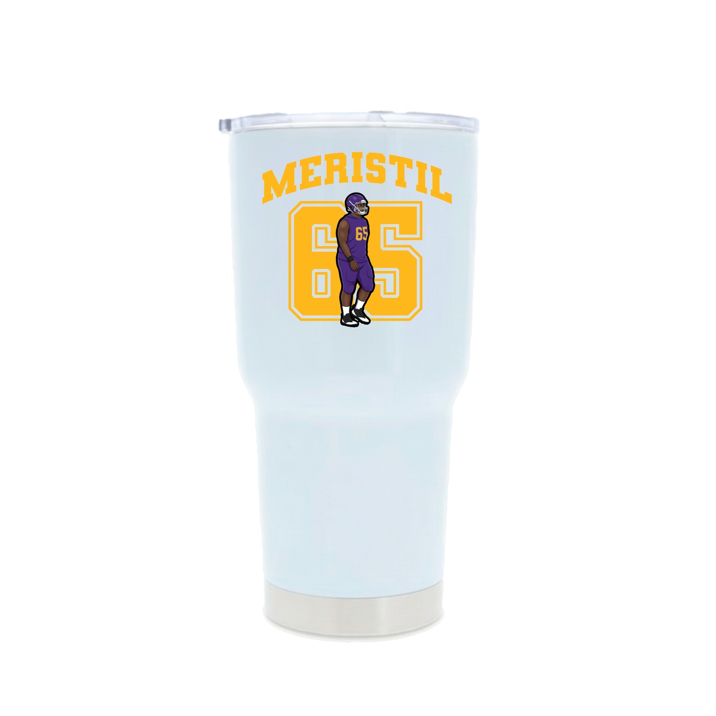 30oz Stainless Steel Tumbler — Number in White