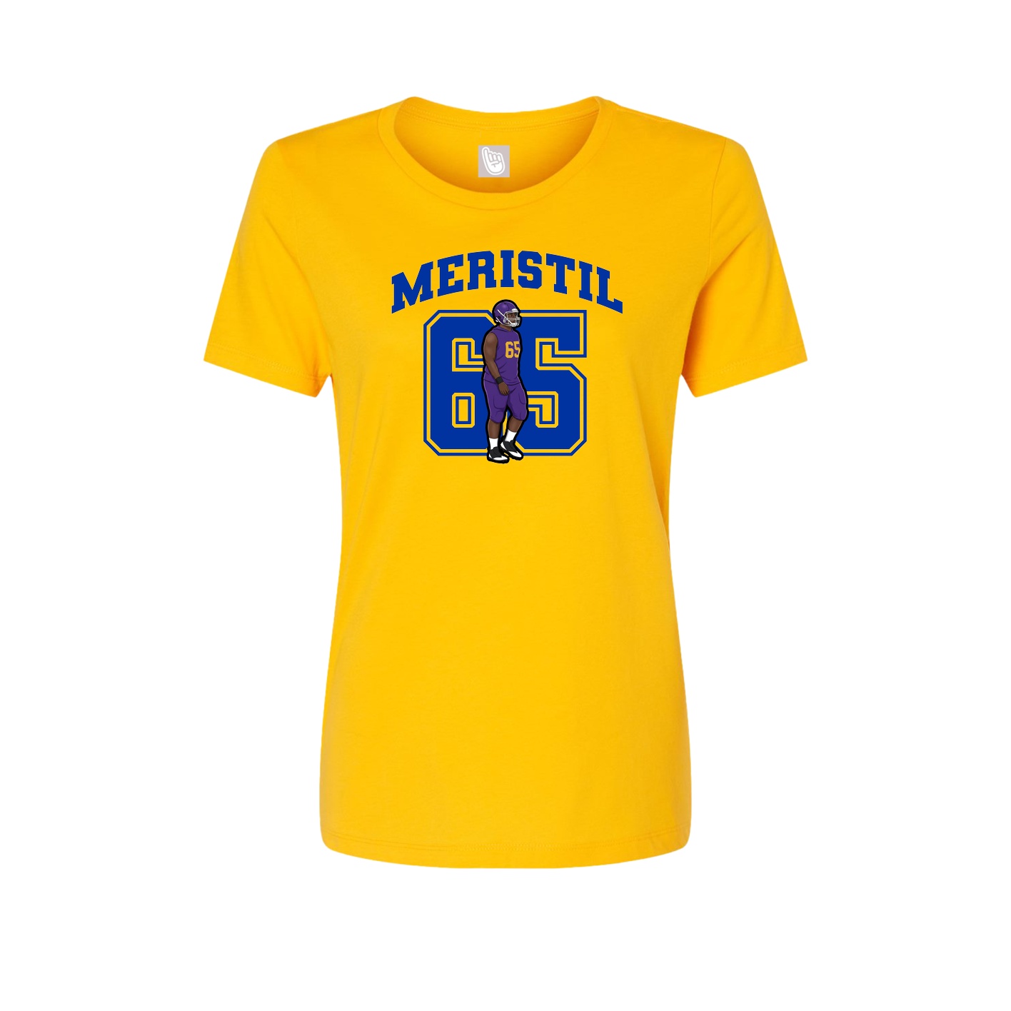 Fitted Women's Tee — Number in Gold