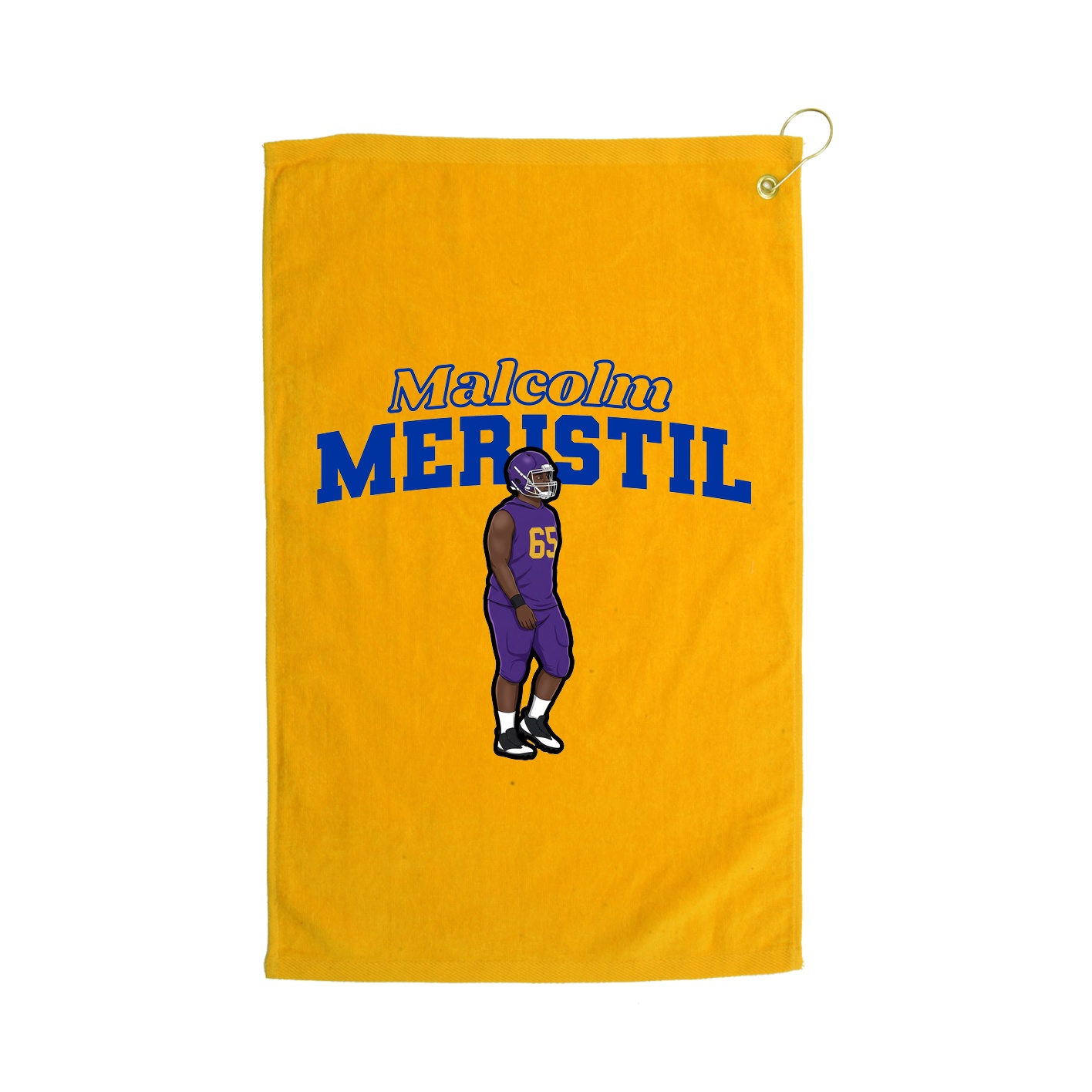 Golf Towel — Name Arch in Gold