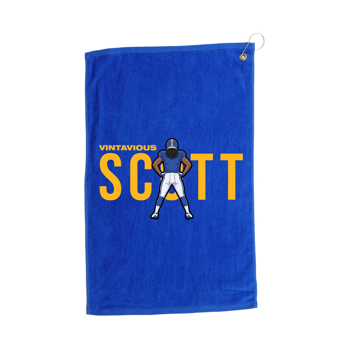 Golf Towel — Player Name in Royal