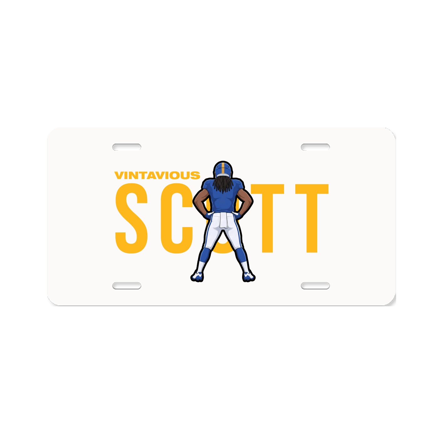License Plate — Player Name in Classic
