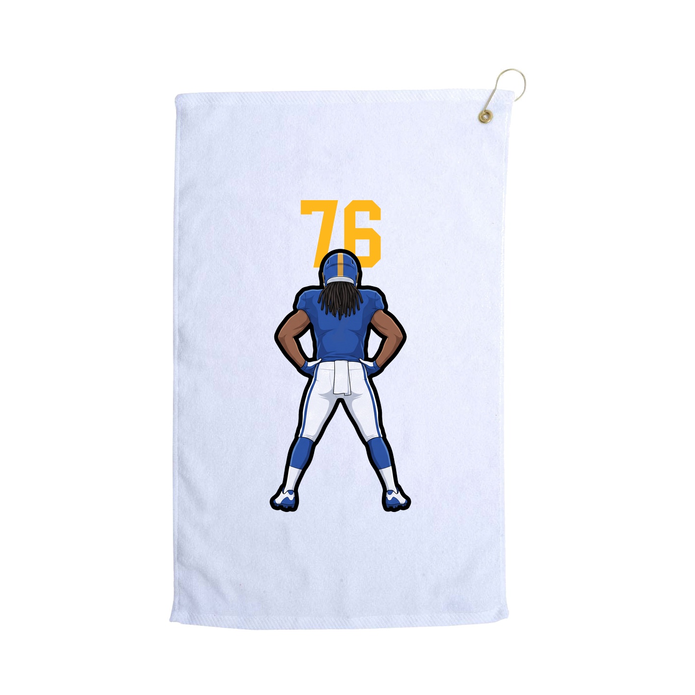 Golf Towel — Number Top in White