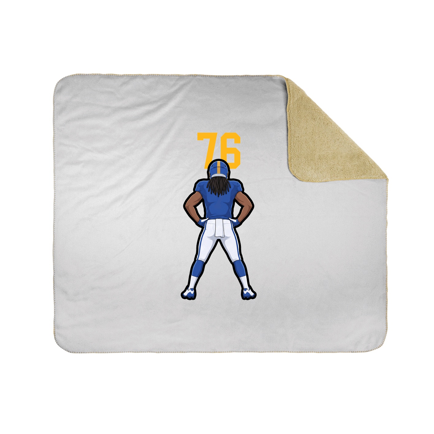 Throw Blanket — Number Top in White