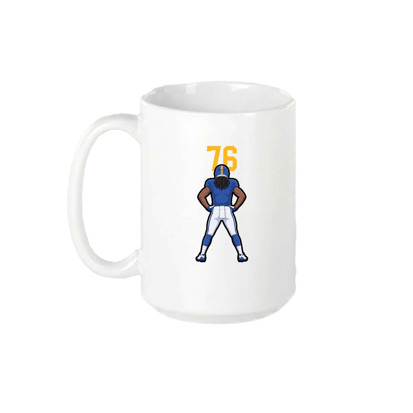 15oz Coffee Mug — Number Top in White
