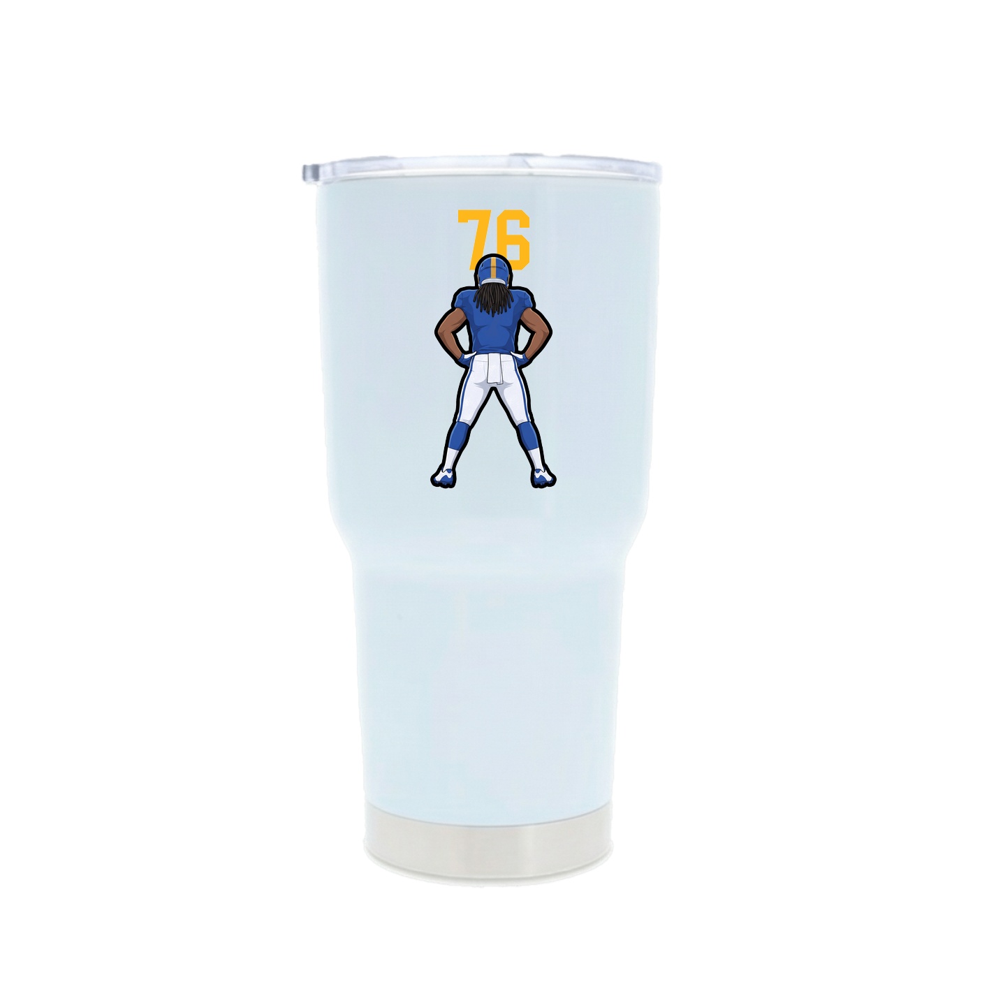 30oz Stainless Steel Tumbler — Number Top in White