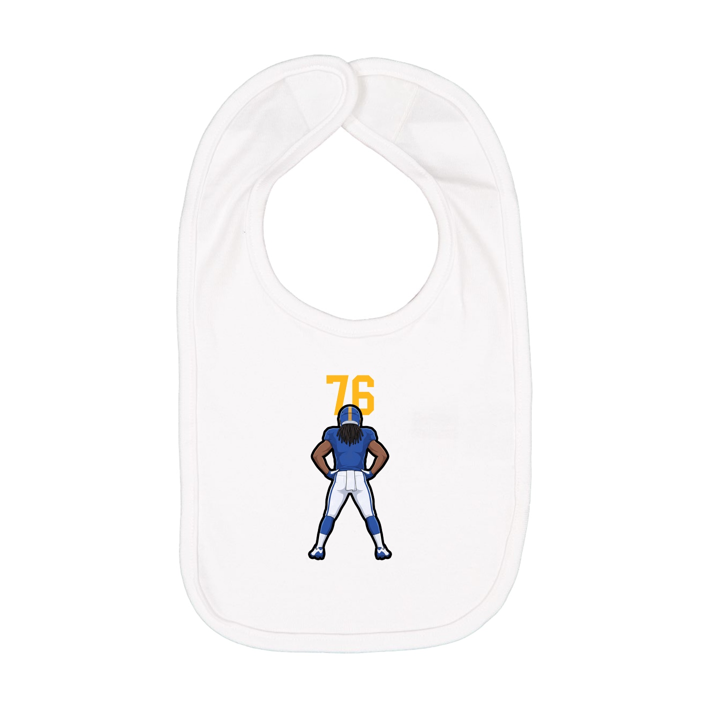 Infant Bib — Number Top in White