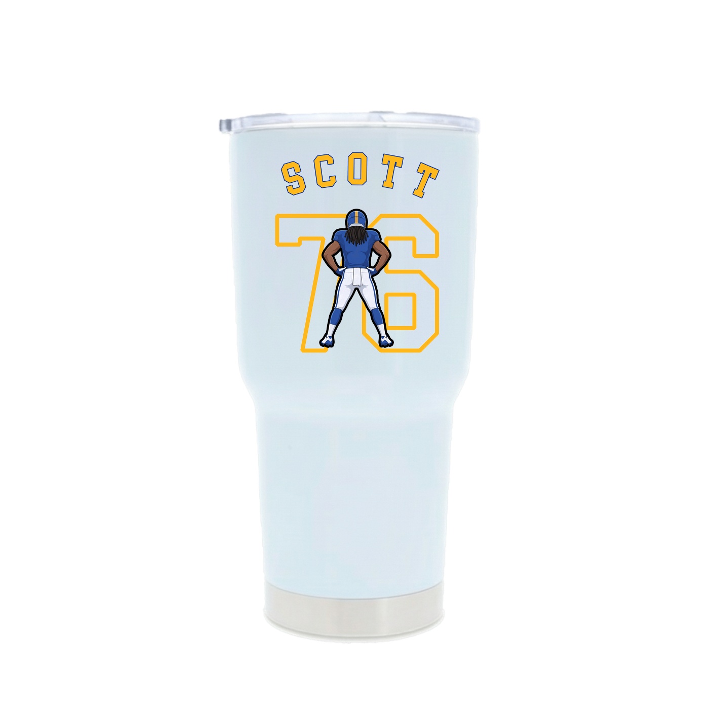 30oz Stainless Steel Tumbler — Shirsey Arch in White
