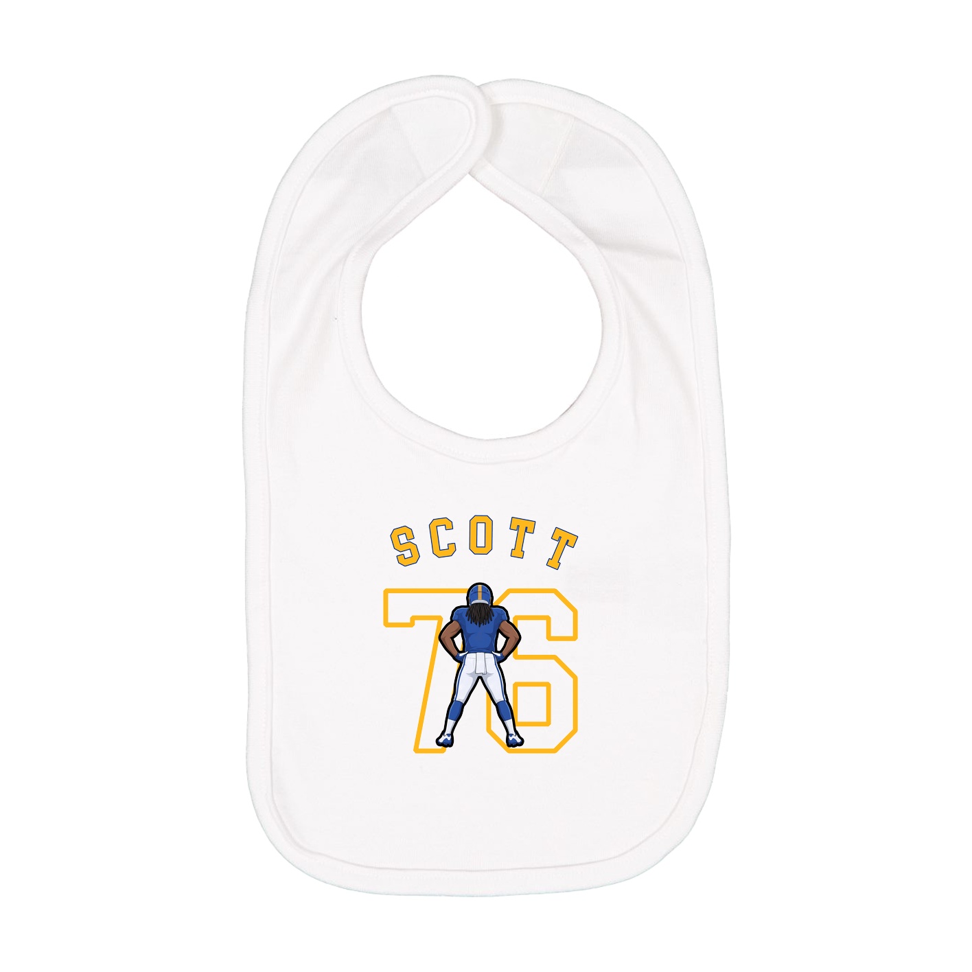 Infant Bib — Shirsey Arch in White