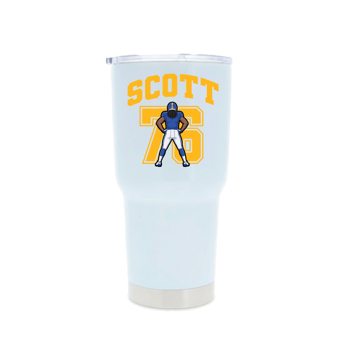30oz Stainless Steel Tumbler — Number in White