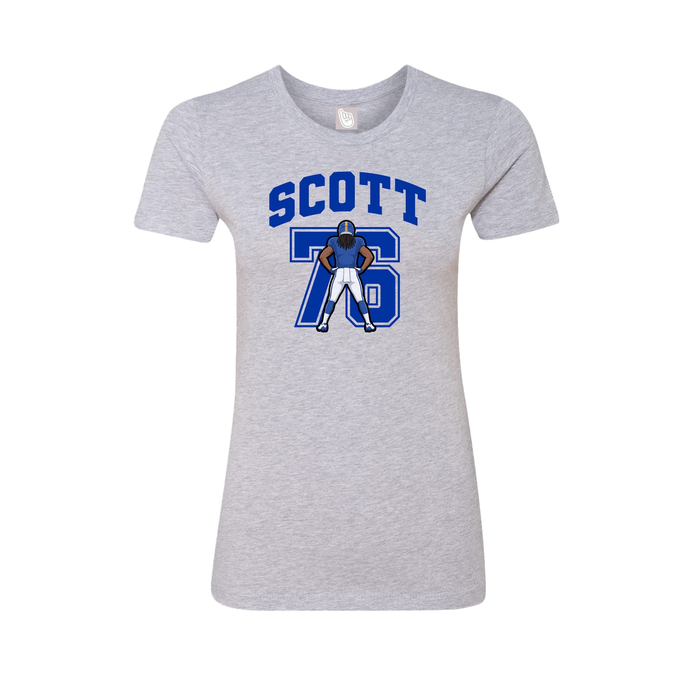 Fitted Women's Tee — Number in Grey