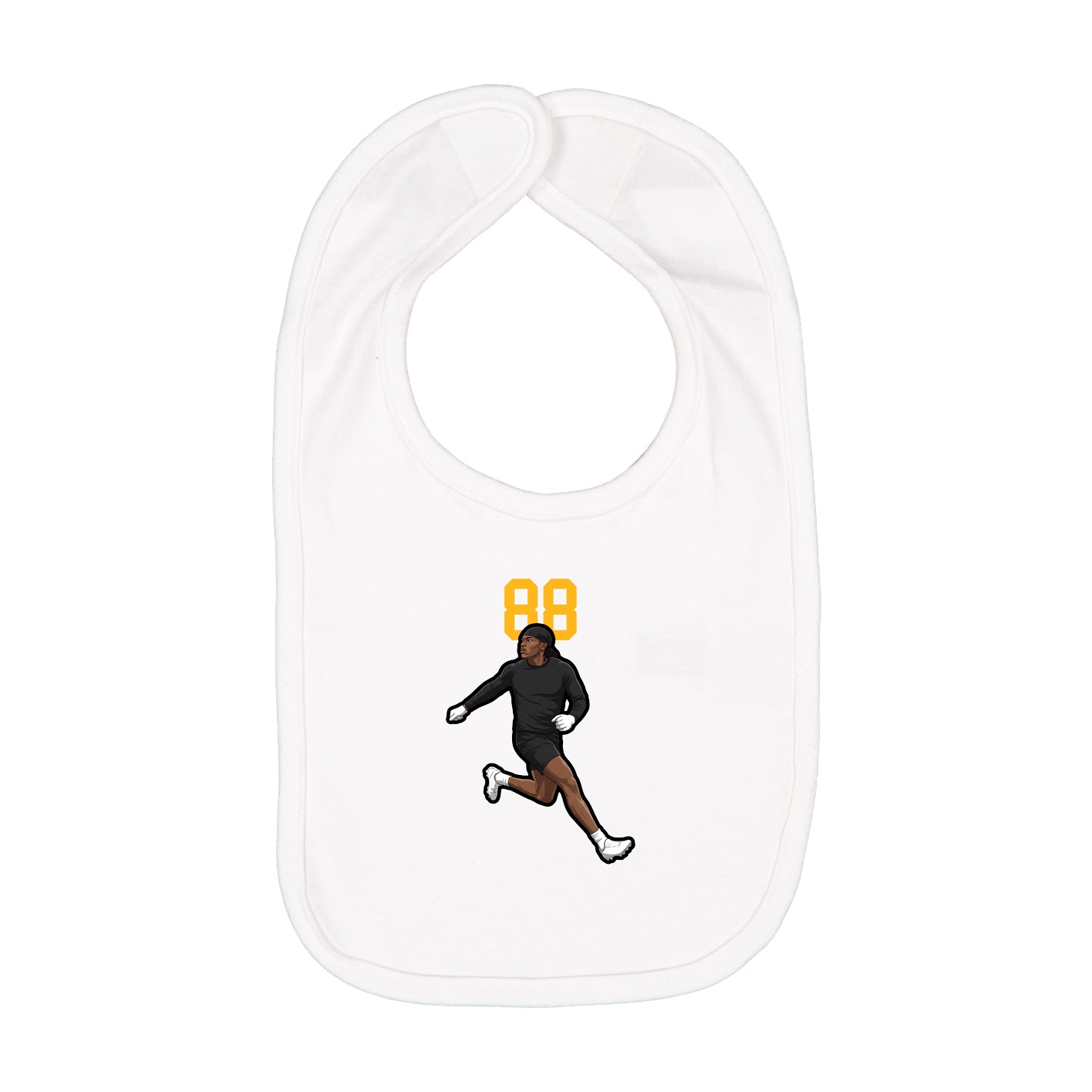 Infant Bib — Number Top in White