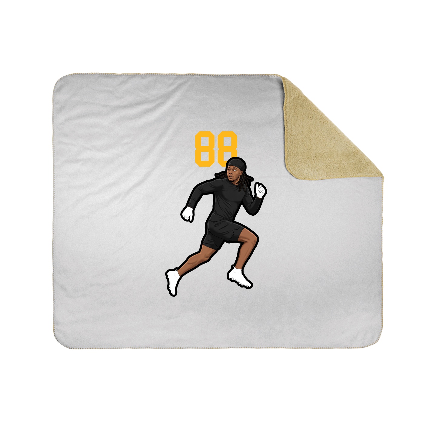 Throw Blanket — Number Top in White