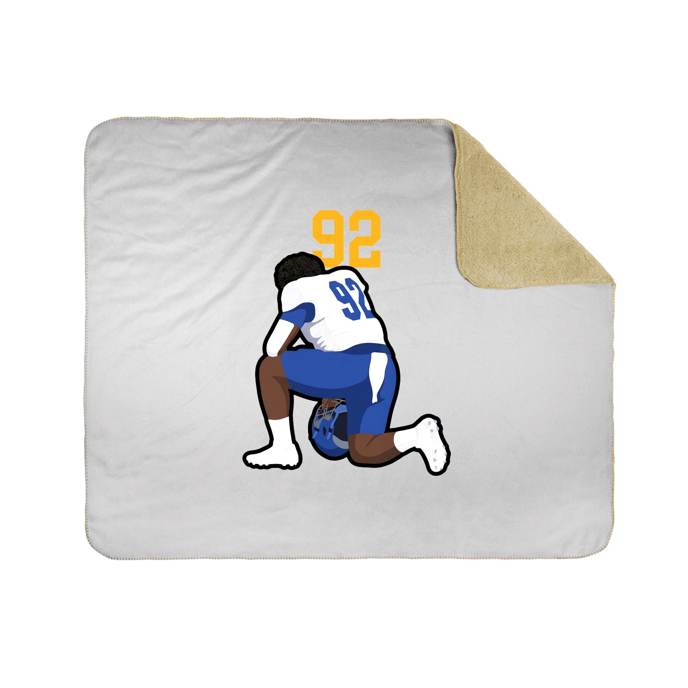 Throw Blanket — Number Top in White