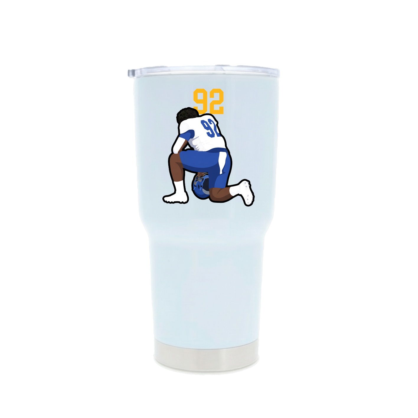 30oz Stainless Steel Tumbler — Number Top in White