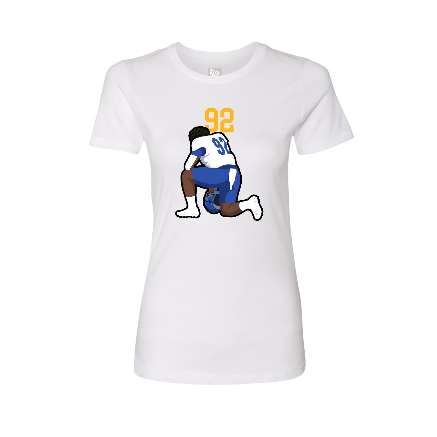 Fitted Women's Tee — Number Top in White