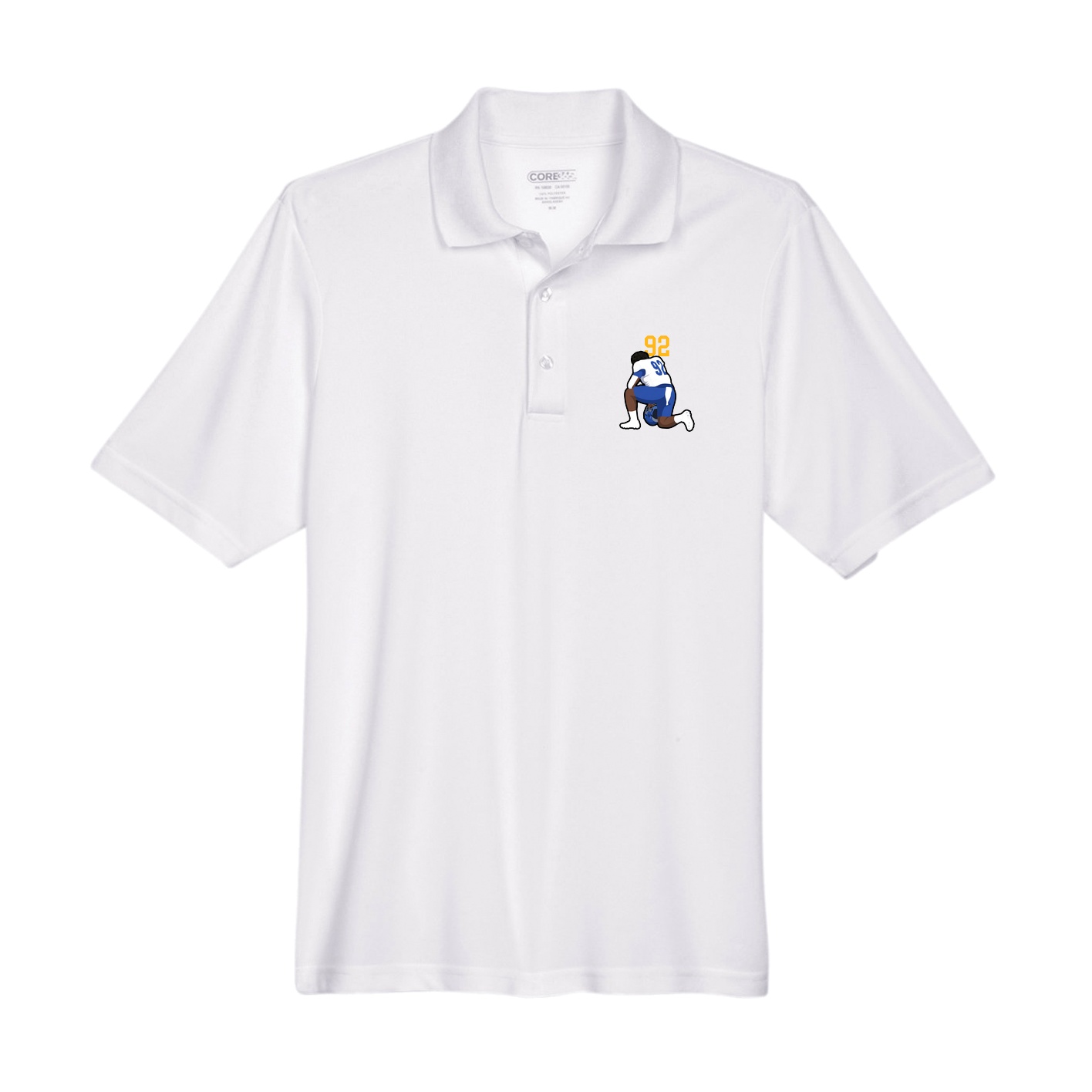 Performance Polo — Number Top in White