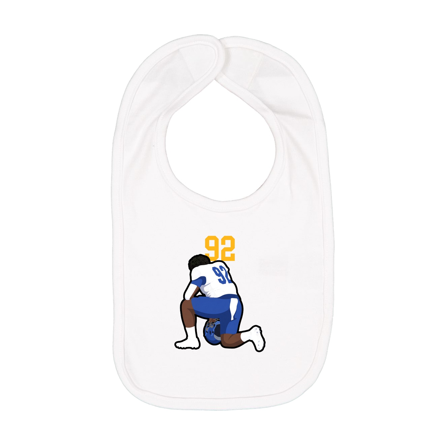 Infant Bib — Number Top in White