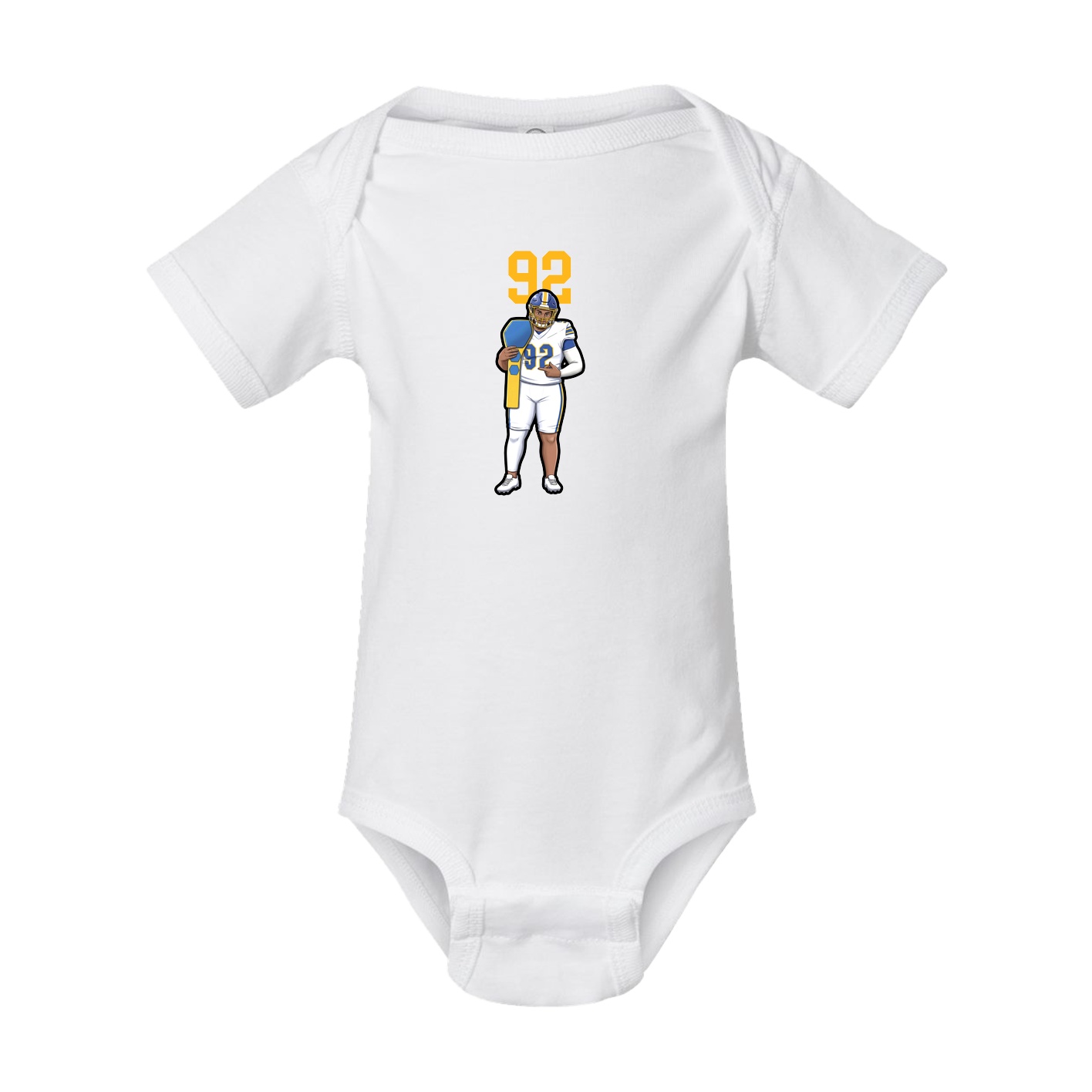 Baby Onesie — Number Top in White