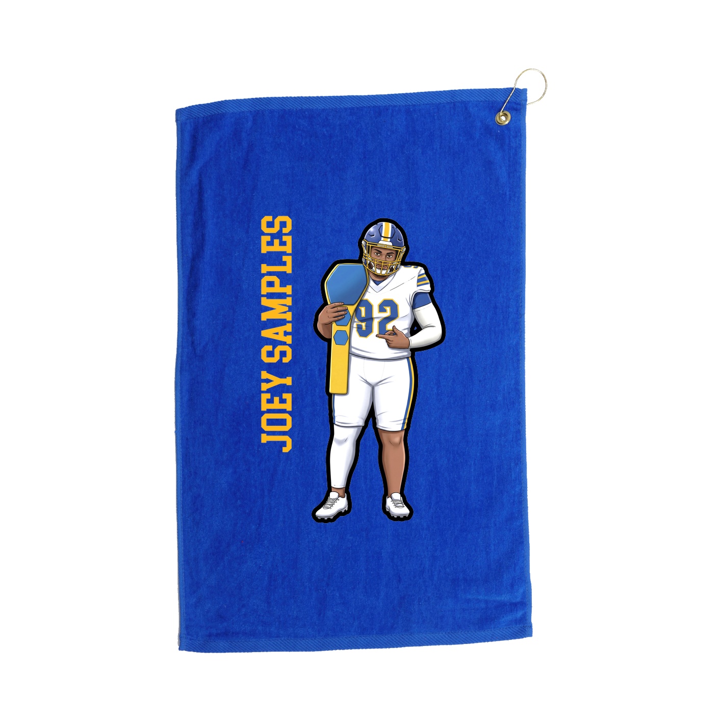 Golf Towel — Name Vertical in Royal