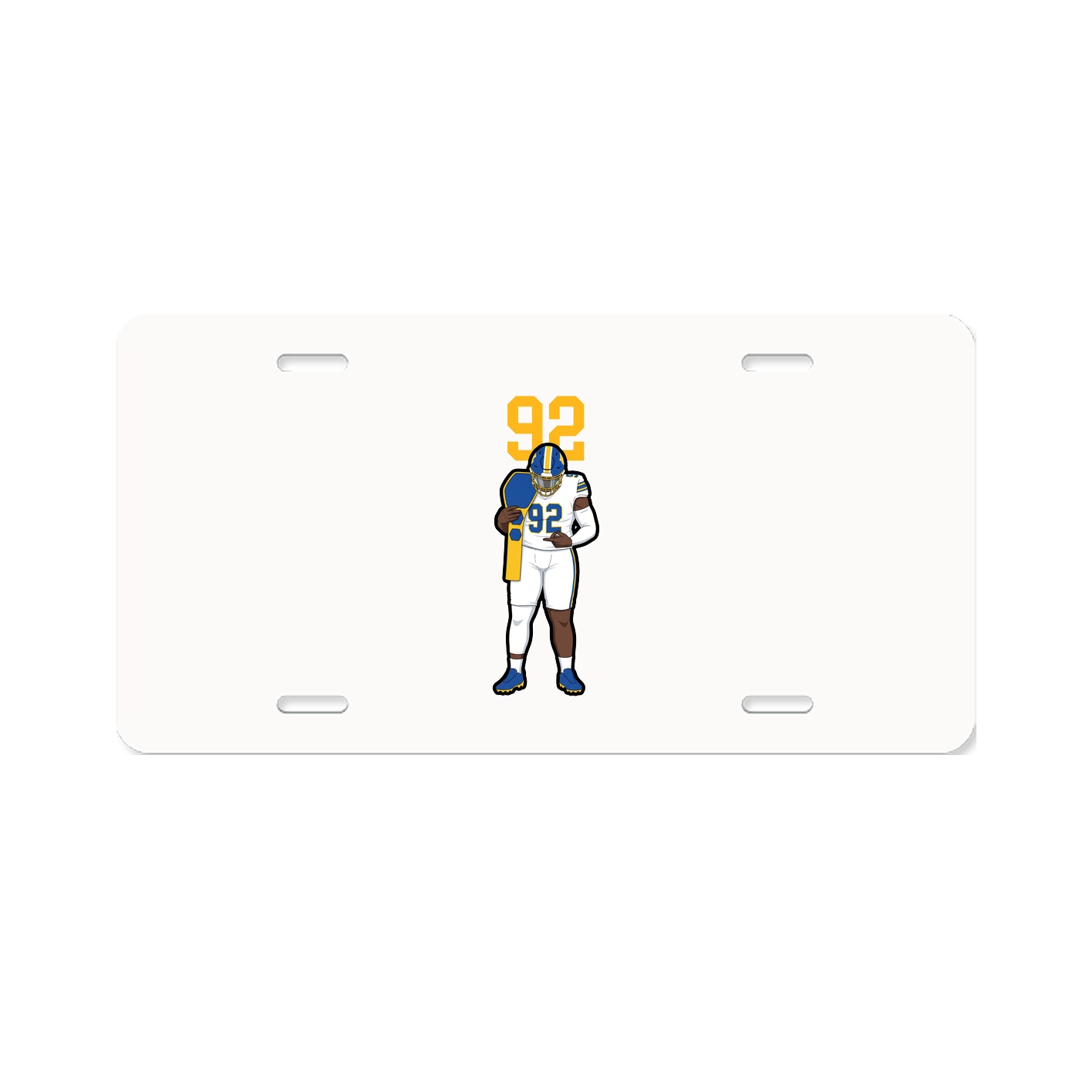 License Plate — Number Top in Classic