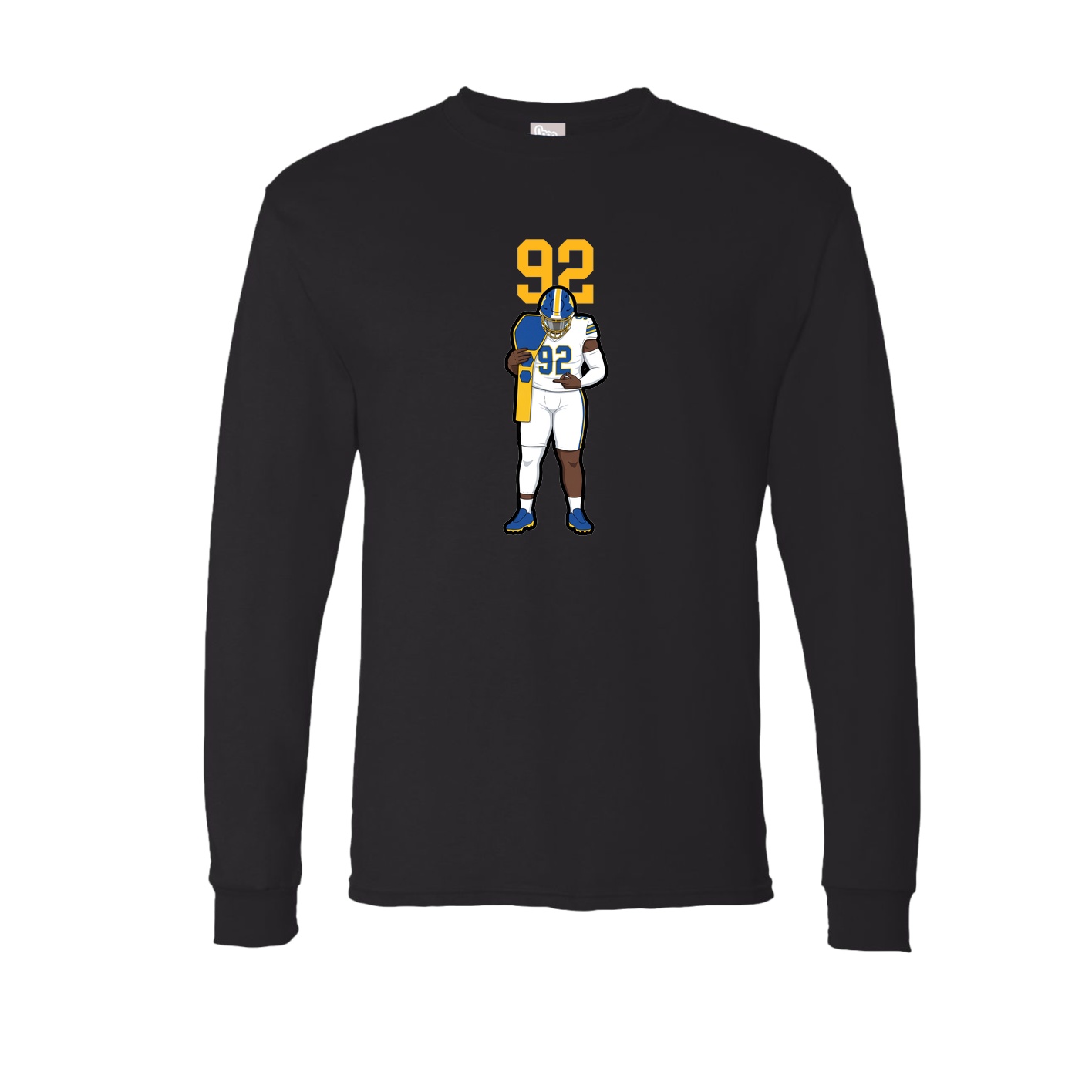Long Sleeve Tee — Number Top in Black