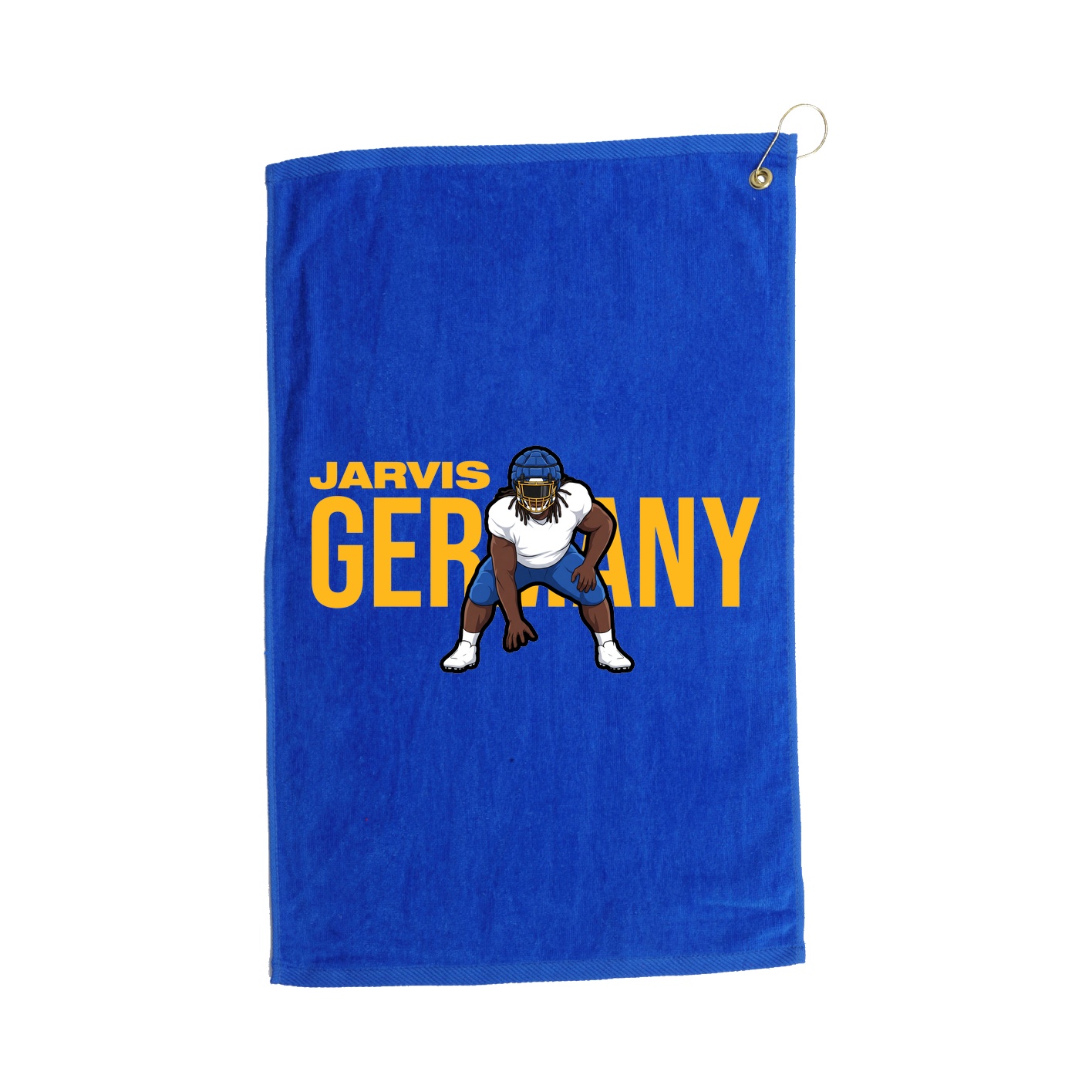 Golf Towel — Player Name in Royal