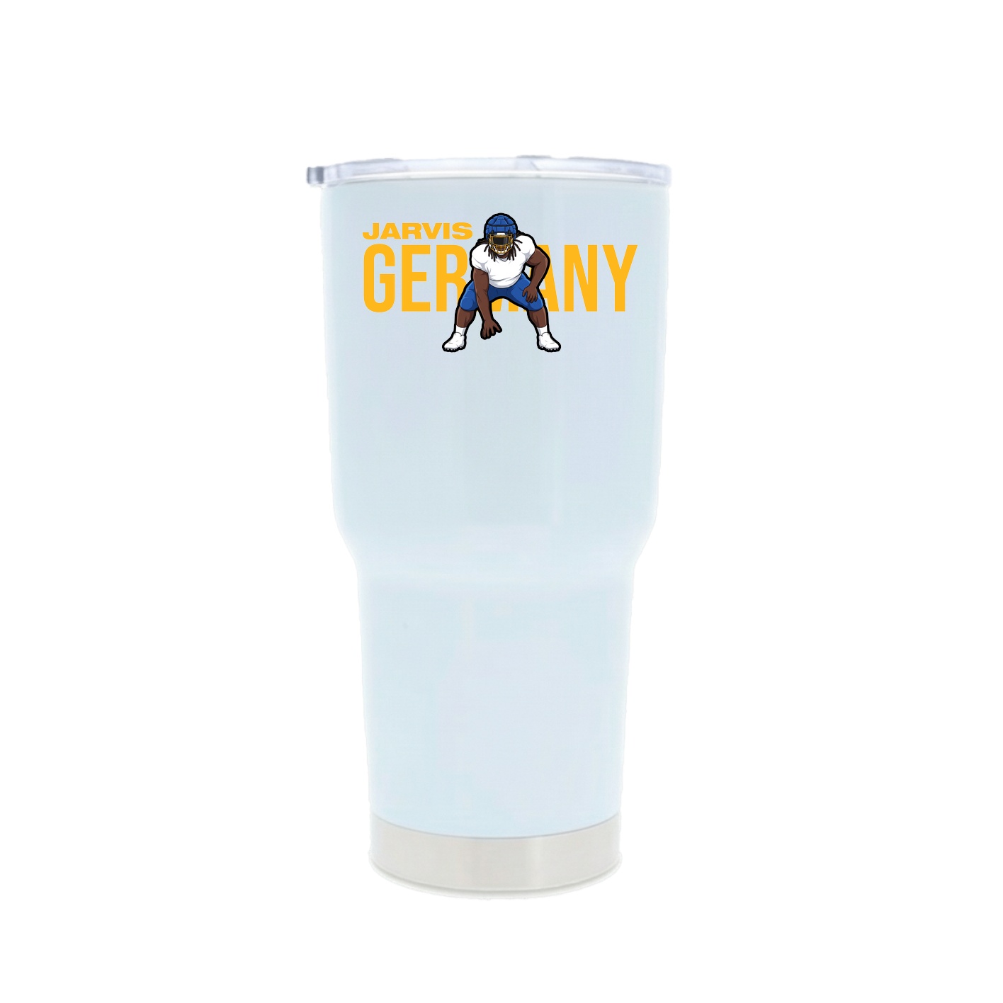 30oz Stainless Steel Tumbler — Player Name in White