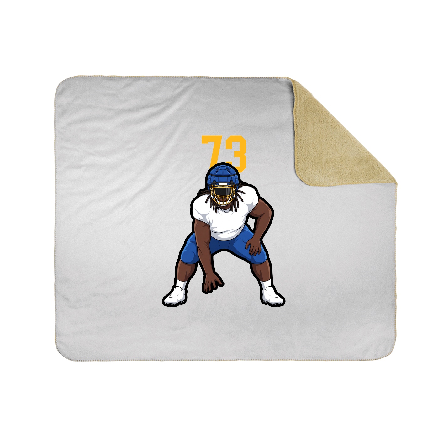 Throw Blanket — Number Top in White
