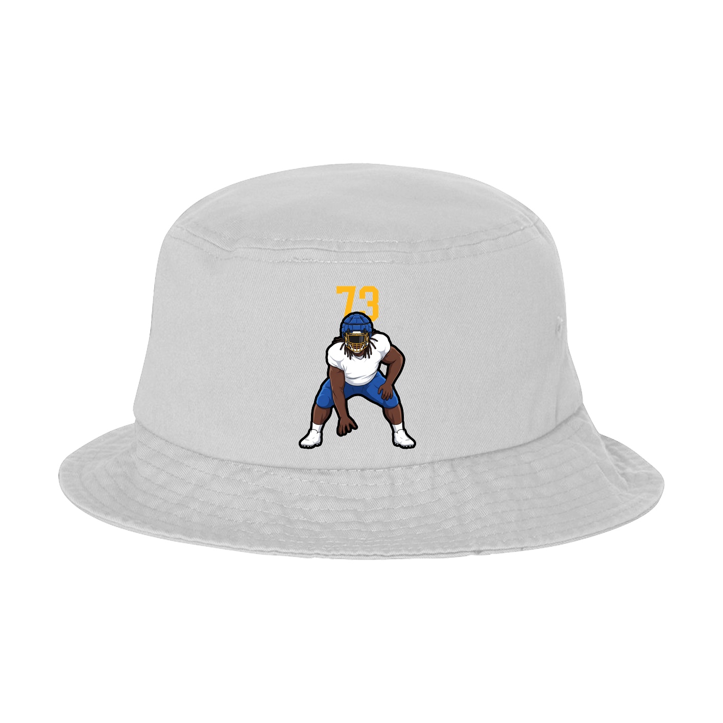 Bucket Cap — Number Top in White