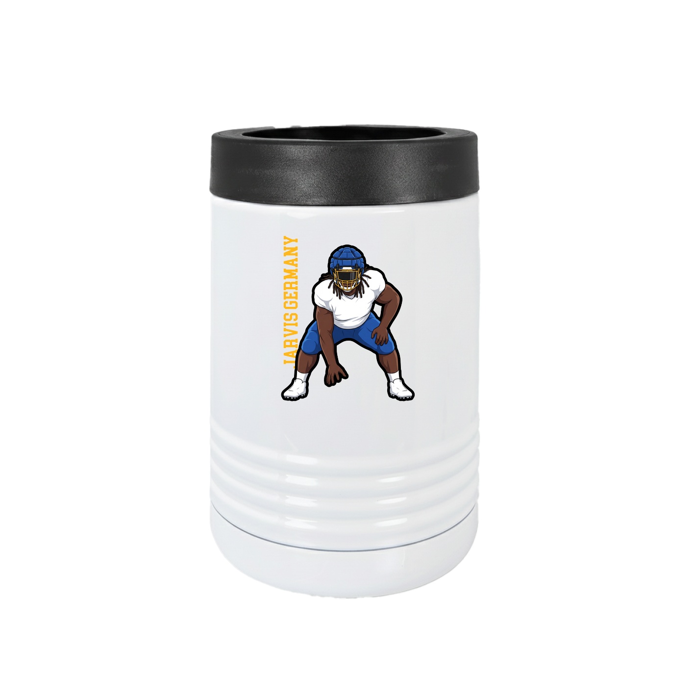 Beverage Holder — Name Vertical in White