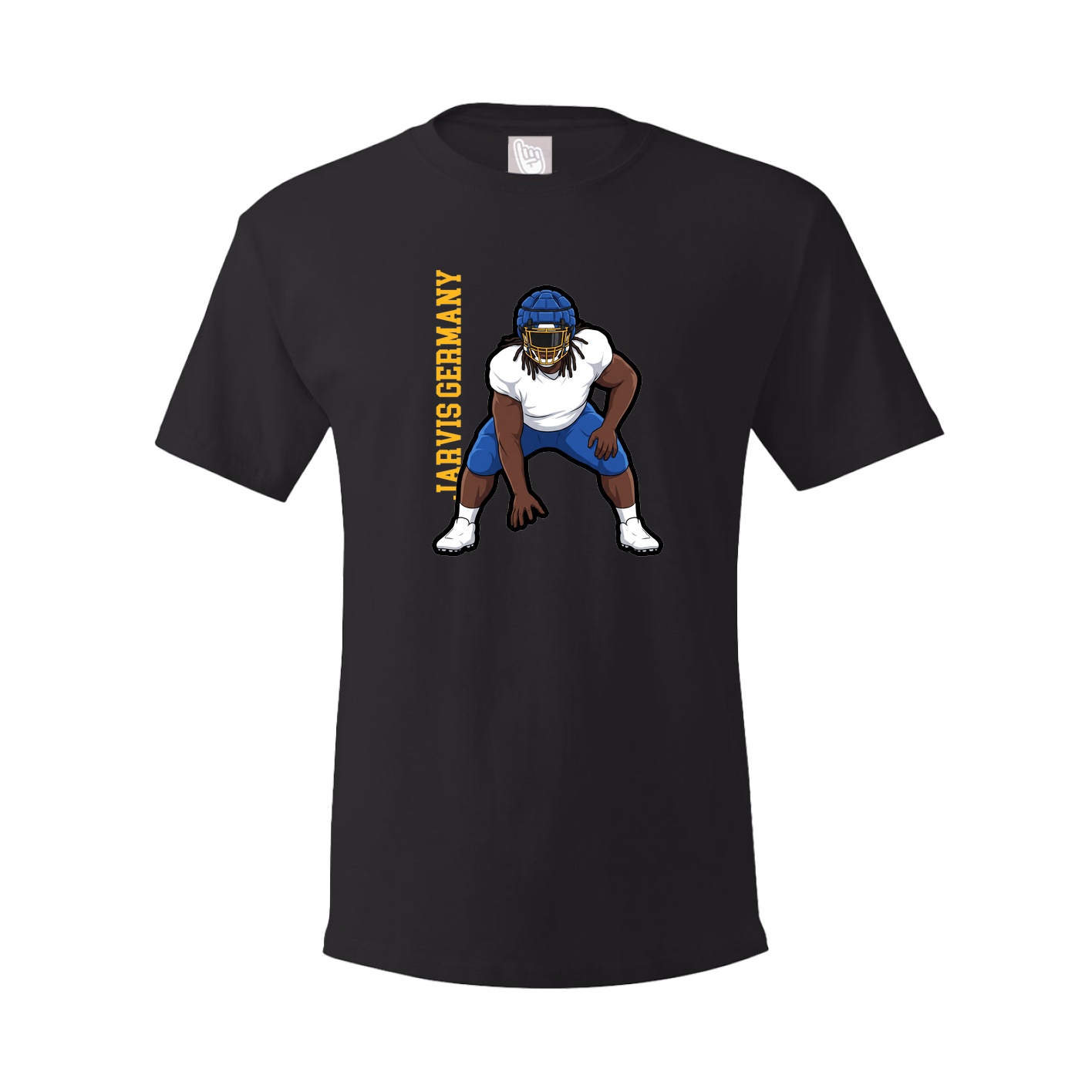 Youth Tee — Name Vertical in Black