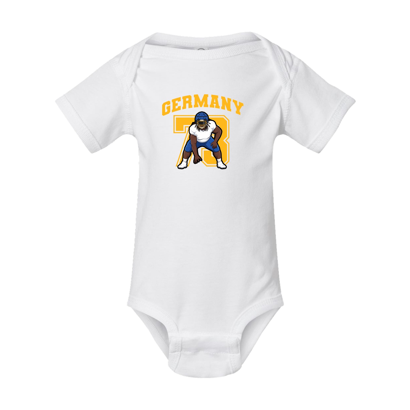 Baby Onesie — Number in White