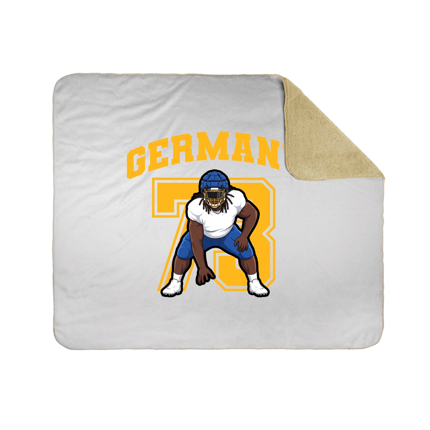 Throw Blanket — Number in White