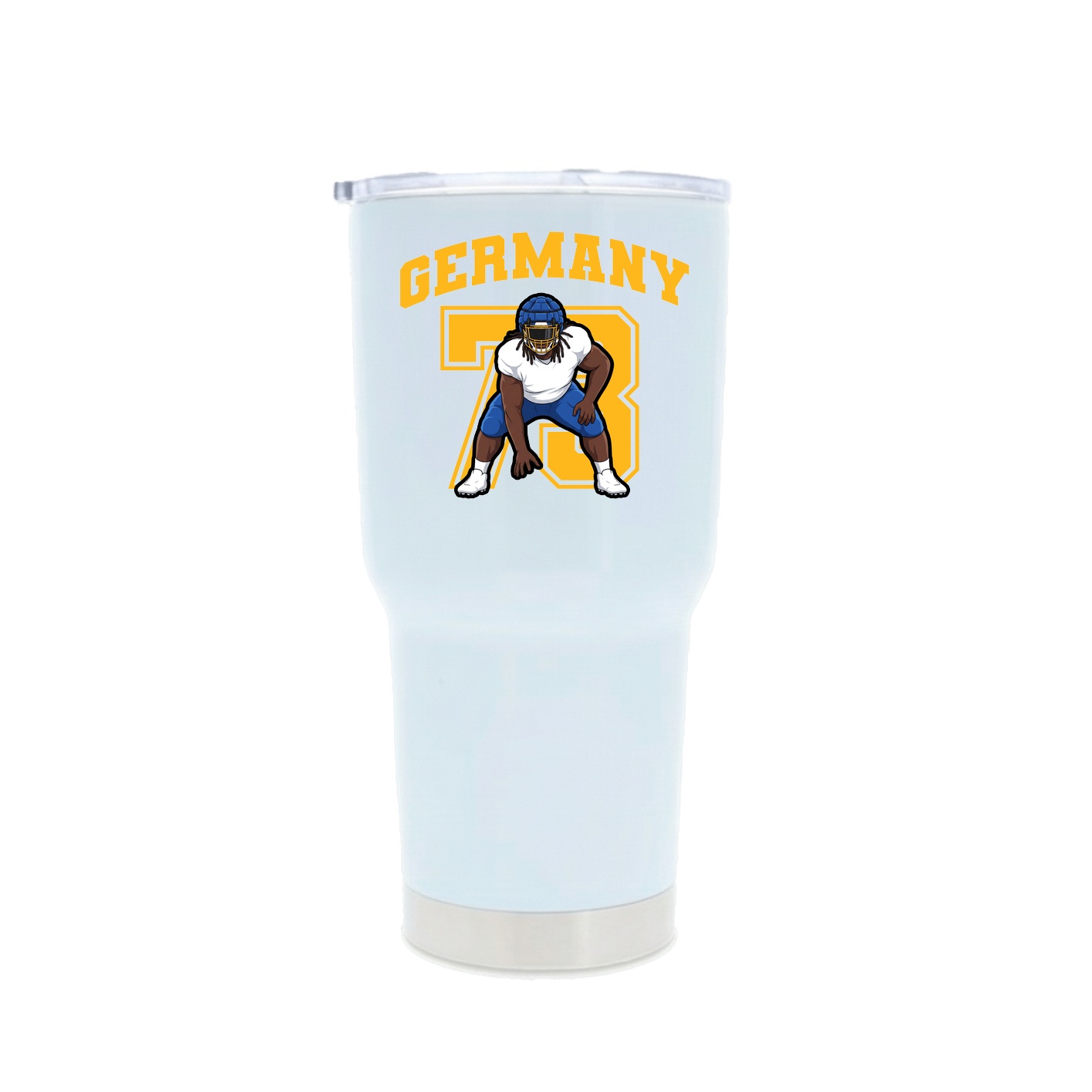 30oz Stainless Steel Tumbler — Number in White
